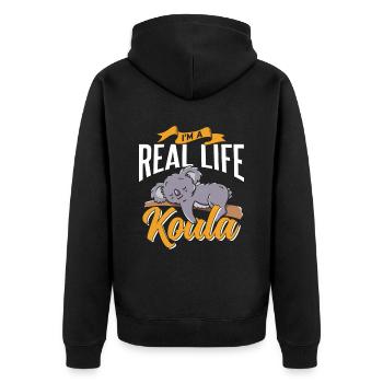 Je suis un vrai koala animal koala ours koalas mignons koalas - Veste à capuche bio Premium Unisexe - noir - Dos - Nico (187cm)