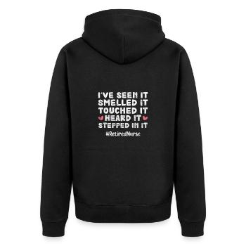 Ruhestand Krankenschwester - Unisex Premium Bio Zip Hoodie - Schwarz - Hinten - Nico (187cm)