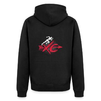 Running Runner Jogging Jogging Runner Cadeau - Veste à capuche bio Premium Unisexe - noir - Dos - Nico (187cm)