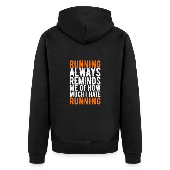 Courir - Veste à capuche bio Premium Unisexe - noir - Dos - Nico (187cm)