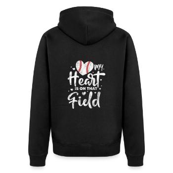 Softball - Veste à capuche bio Premium Unisexe - noir - Dos - Nico (187cm)