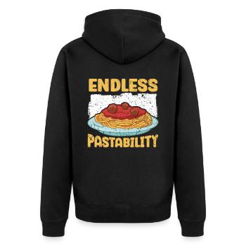 Endless Pastability Italian Food Spaghetti Eater - Veste à capuche bio Premium Unisexe - noir - Dos - Nico (187cm)