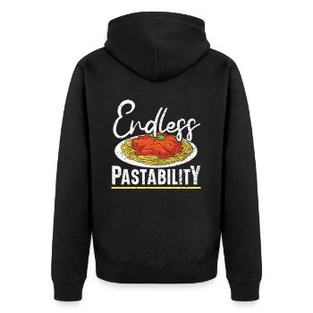 Endless Pastability Italian Food Spaghetti Eater - Veste à capuche bio Premium Unisexe - noir - Dos - Nico (187cm)