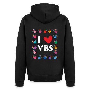 I Love VBS Vacation Bible School Christian Teacher - Unisex Premium Organic Zip Hoodie - black - Back - Nico (187cm)