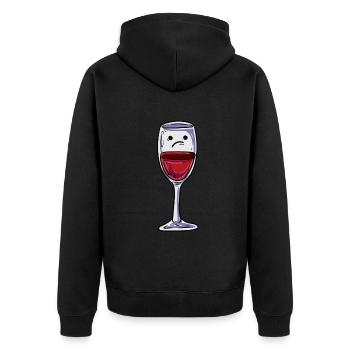 Verre de vin rouge Vin - Veste à capuche bio Premium Unisexe - noir - Dos - Nico (187cm)