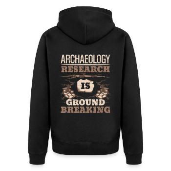 La recherche archéologique est un fossile révolutionnaire - Veste à capuche bio Premium Unisexe - noir - Dos - Nico (187cm)