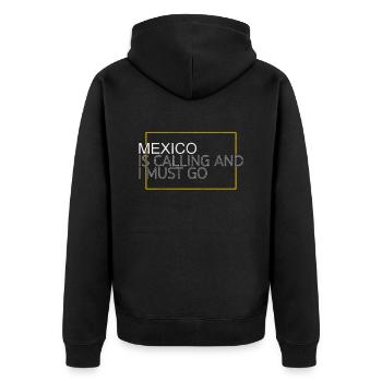 Mexico Quote - Unisex Premium Organic Zip Hoodie - black - Back - Nico (187cm)
