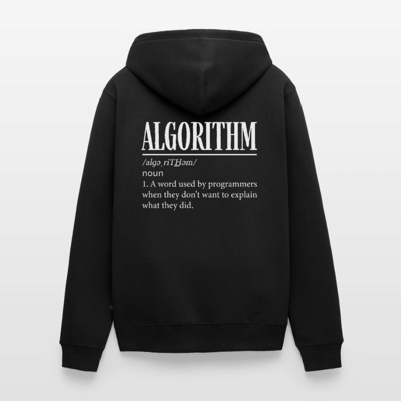 Programmeur d’algorithmes, codage, encodeur Veste à capuche bio Premium Unisexe