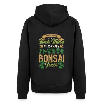 There are not too many bonsai trees. - Unisex Premium Organic Zip Hoodie - black - Back - Nico (187cm)