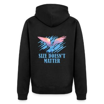 Falconry Size Doesn't Birds Of Prey Sport Falconer - Unisex Premium Bio Zip Hoodie - Schwarz - Hinten - Nico (187cm)