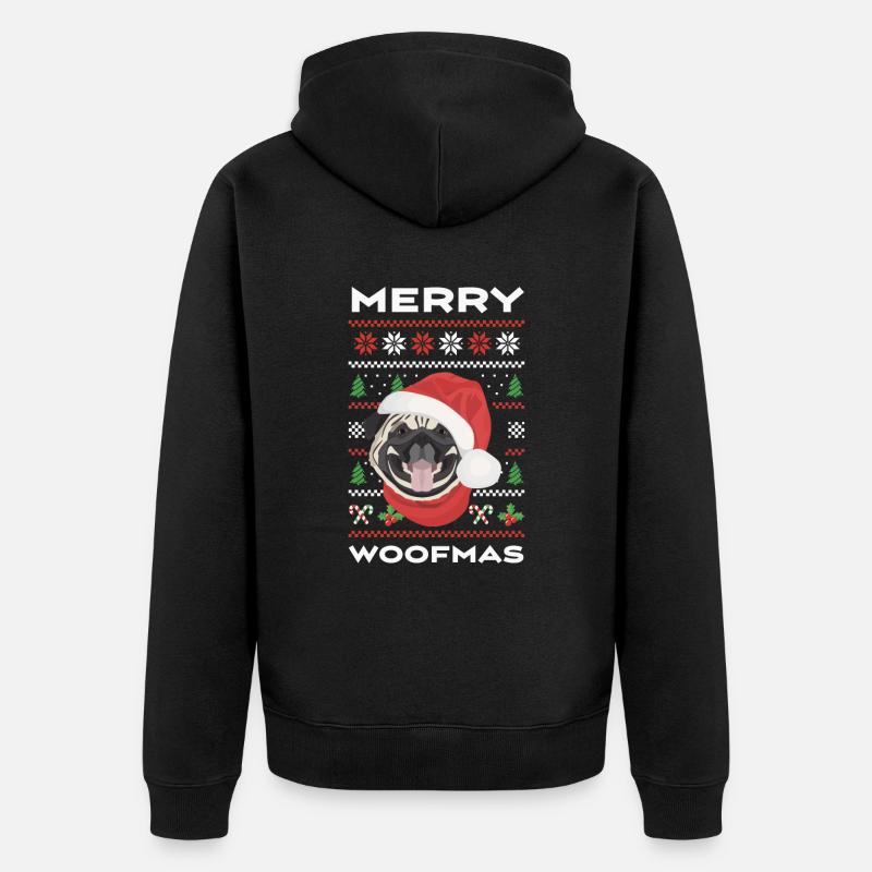 Mops God Jul - Ekologisk premiumluvjack unisex - svart