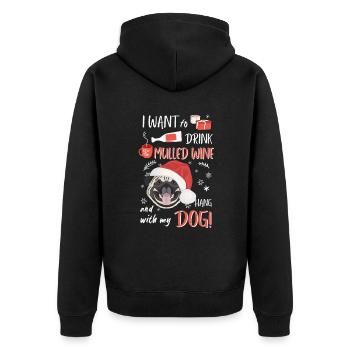 Carlin Vin chaud Noël - Veste à capuche bio Premium Unisexe - noir - Dos - Nico (187cm)