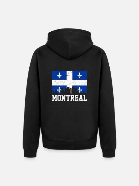 Montreal Quebec, Canada montreal - Unisex Premium Bio Zip Hoodie - Schwarz