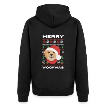 Retriever de la Nouvelle-Écosse Joyeux Noël - Veste à capuche bio Premium Unisexe - noir - Dos - Nico (187cm)