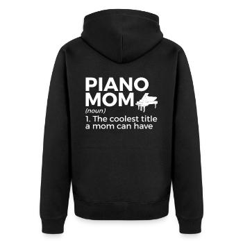 Musicien de piano - Veste à capuche bio Premium Unisexe - noir - Dos - Nico (187cm)