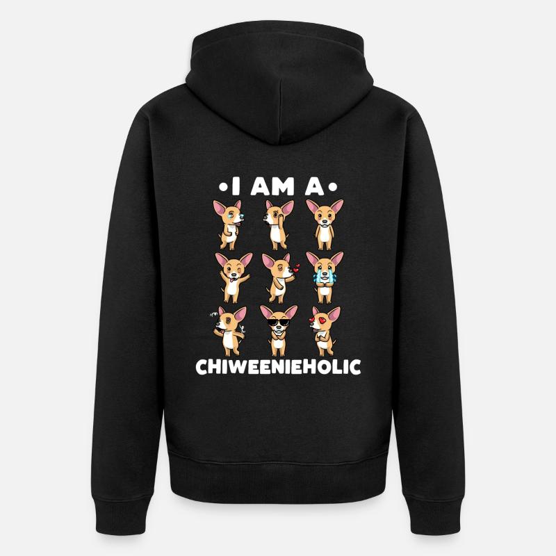 Chiweenie Chien - Veste à capuche bio Premium Unisexe - noir