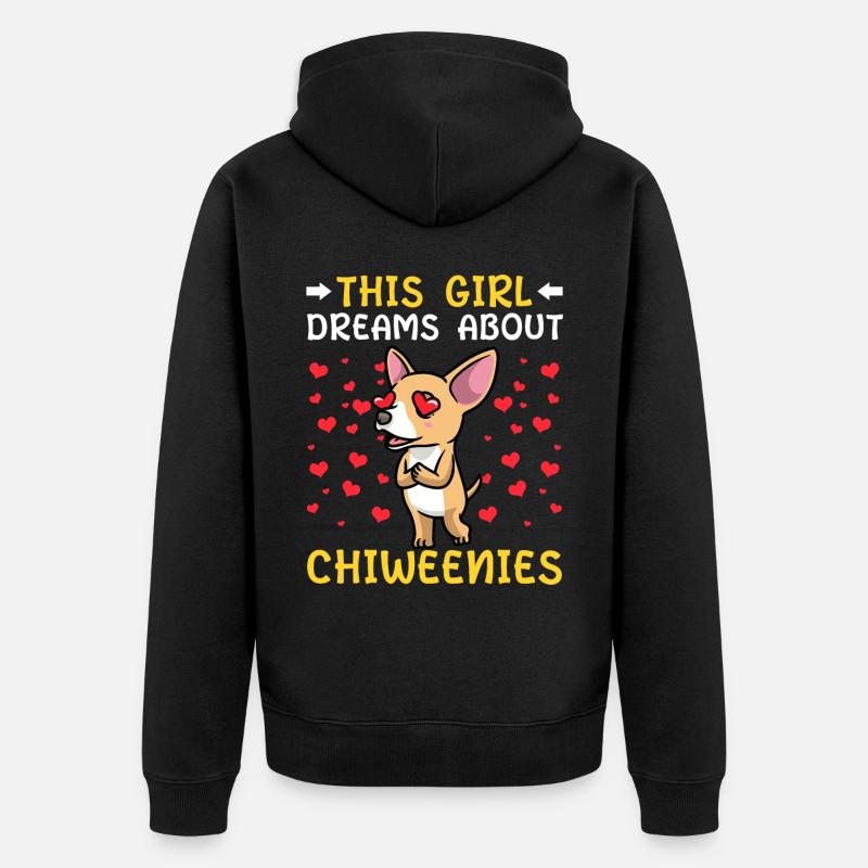 Chiweenie Chien - Veste à capuche bio Premium Unisexe - noir