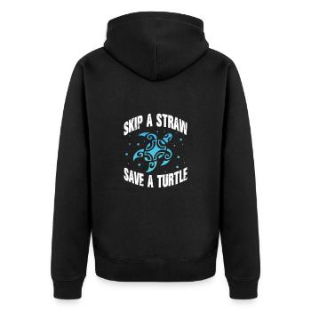 Tortue Tortue Sea Créatures marines Cadeau - Veste à capuche bio Premium Unisexe - noir - Dos - Nico (187cm)