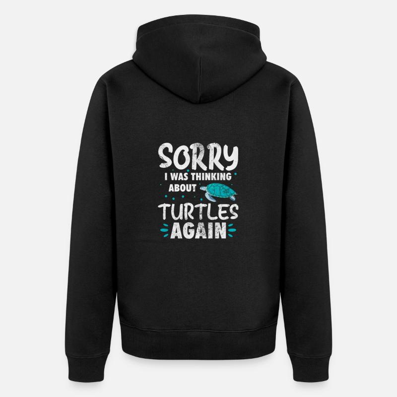 Tortue - Veste à capuche bio Premium Unisexe - noir