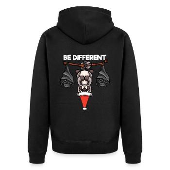 Soyez différent Raton laveur chauve-souris Père Noël - Veste à capuche bio Premium Unisexe - noir - Dos - Nico (187cm)