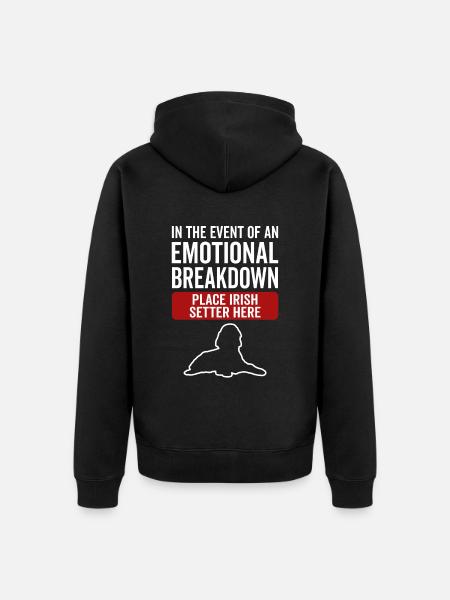 Emotional - Hund Irish Setter - Unisex Premium Bio Zip Hoodie - Schwarz