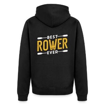 Meilleur rameur jamais aviron bateau aviron aviron aviron - Veste à capuche bio Premium Unisexe - noir - Dos - Nico (187cm)