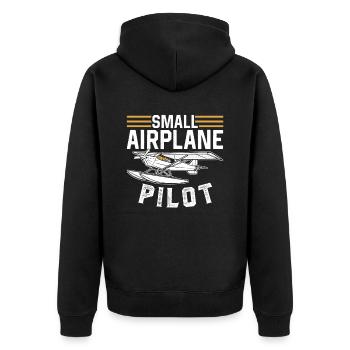 Pilot of a small aircraft Jet light aircraft - Unisex Premium Organic Zip Hoodie - black - Back - Nico (187cm)