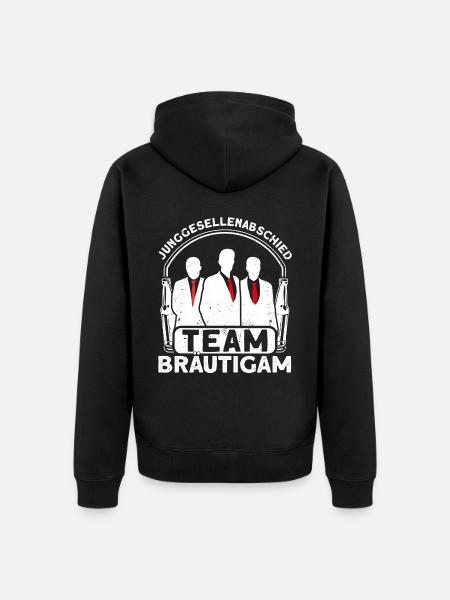 Team Bräutigam Jga - Unisex Premium Bio Zip Hoodie - Schwarz