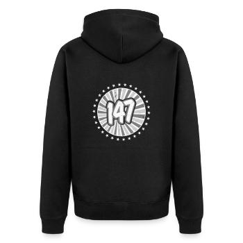 Pause joueur de snooker 147 maximum - Veste à capuche bio Premium Unisexe - noir - Dos - Nico (187cm)