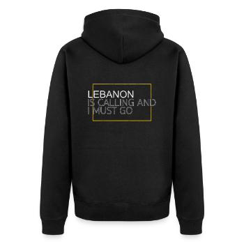 Citation Liban - Veste à capuche bio Premium Unisexe - noir - Dos - Nico (187cm)
