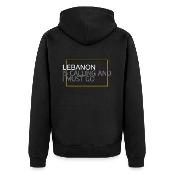 Citation Liban - Veste à capuche bio Premium Unisexe - noir - Dos - Nico (187cm)