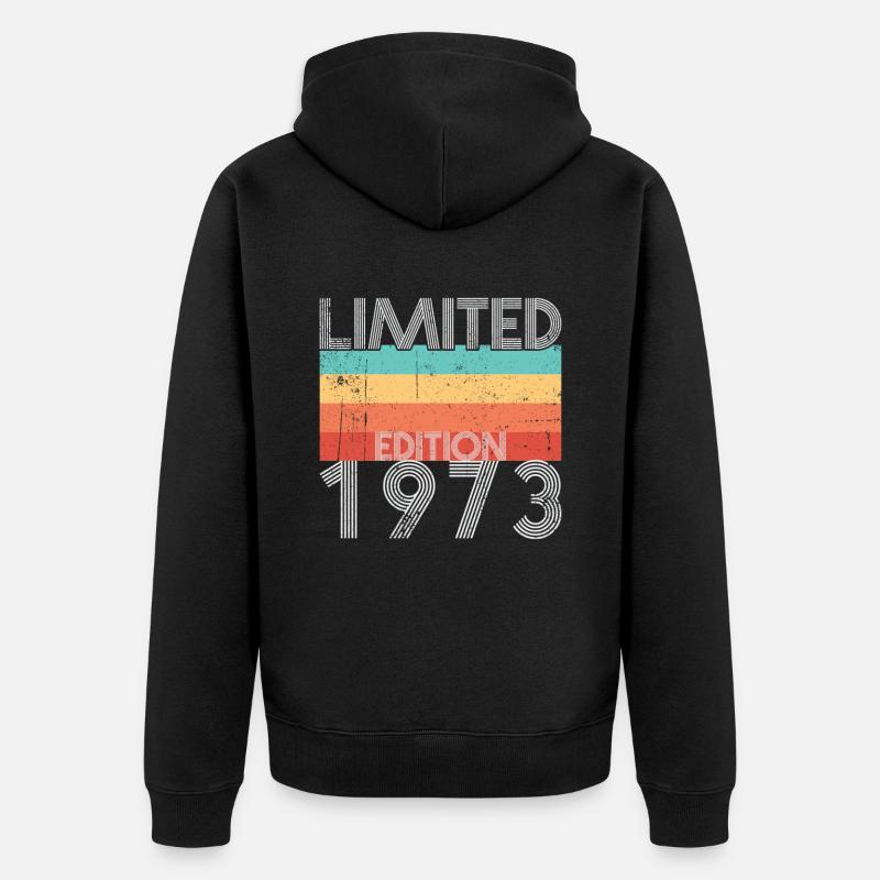 Edition Limitée Rétro 1973 - Veste à capuche bio Premium Unisexe - noir