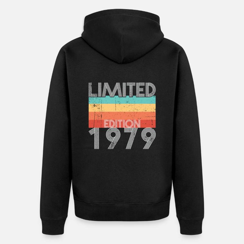 Edition Limitée Rétro 1979 - Veste à capuche bio Premium Unisexe - noir
