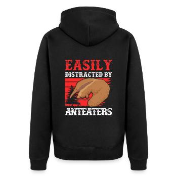 Fourmilier était distrait Fourmilier nain - Veste à capuche bio Premium Unisexe - noir - Dos - Nico (187cm)