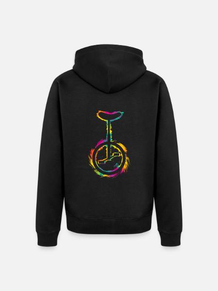 Unicycle - Unisex Premium Organic Zip Hoodie - black