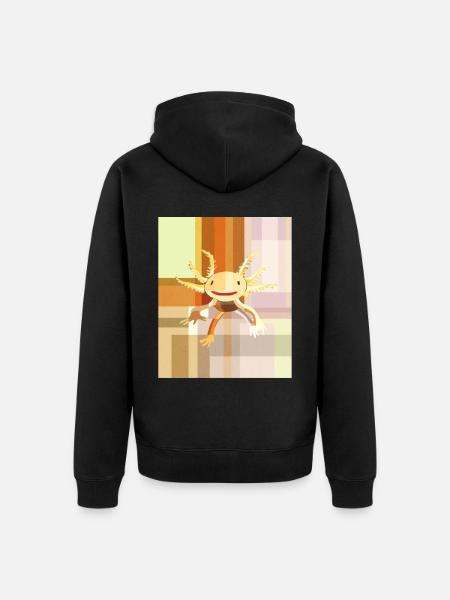 Avant Garde Aesthetic Axolotl - Unisex Premium Bio Zip Hoodie - Schwarz