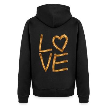 Churros - Veste à capuche bio Premium Unisexe - noir - Dos - Nico (187cm)