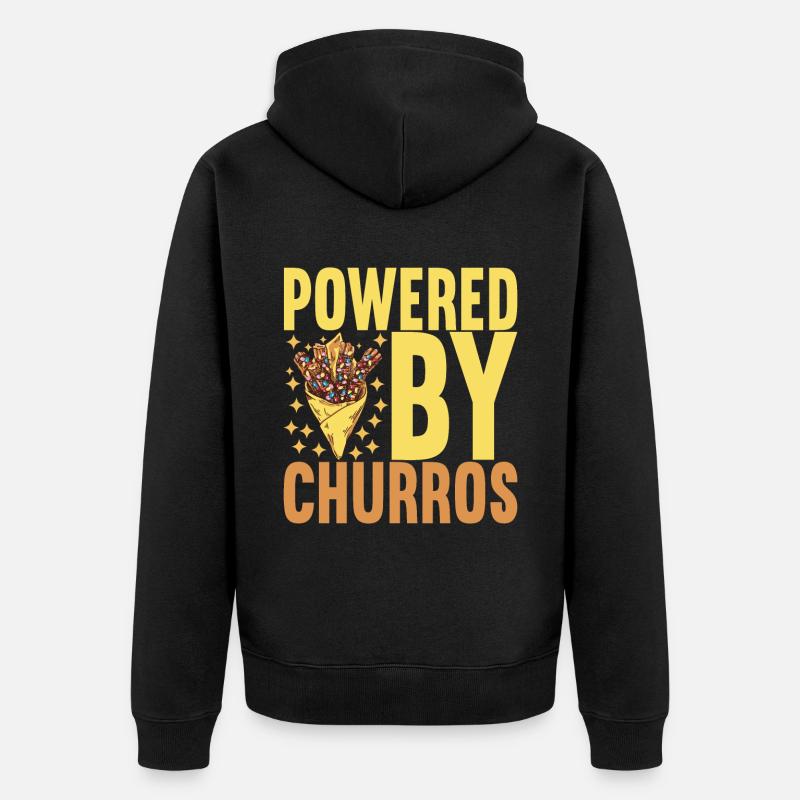 Churros - Unisex Premium Bio Zip Hoodie - Schwarz