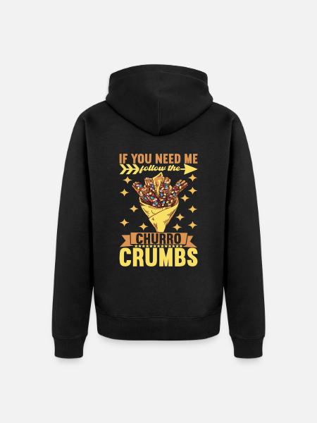 Churros - Unisex Premium Organic Zip Hoodie - black