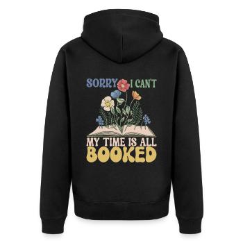 Lire des livres Rat de bibliothèque - Veste à capuche bio Premium Unisexe - noir - Dos - Nico (187cm)