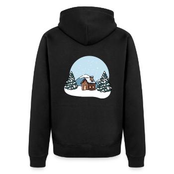 Hiver - Veste à capuche bio Premium Unisexe - noir - Dos - Nico (187cm)