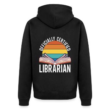 Lire des livres Rat de bibliothèque - Veste à capuche bio Premium Unisexe - noir - Dos - Nico (187cm)