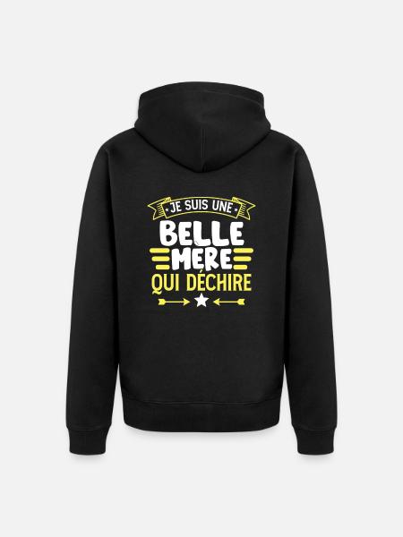 Belle-Mère Amusante - Veste à capuche bio Premium Unisexe - noir