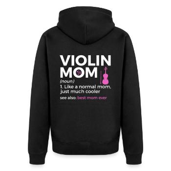Violon Musicien - Veste à capuche bio Premium Unisexe - noir - Dos - Nico (187cm)
