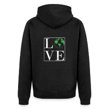 Amour Protection de l’environnement Nature Planète Terre - Veste à capuche bio Premium Unisexe - noir - Dos - Nico (187cm)