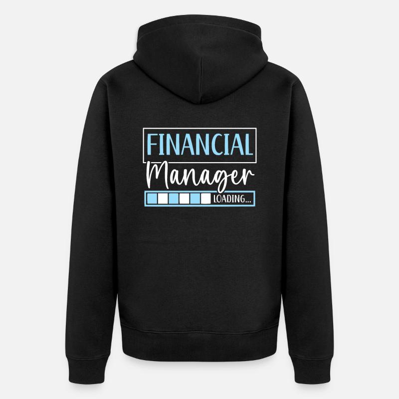 Finanzmanager Loading Job Beruf - Unisex Premium Bio Zip Hoodie - Schwarz