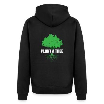 Planter un arbre Protection de l’environnement Planète Terre - Veste à capuche bio Premium Unisexe - noir - Dos - Nico (187cm)