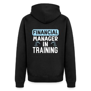 Responsable Financier En Formation Métier - Veste à capuche bio Premium Unisexe - noir - Dos - Nico (187cm)