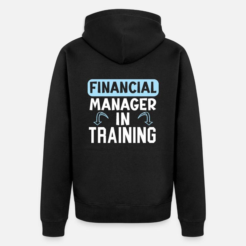 Finanzmanager im Ausbildungsberuf - Unisex Premium Bio Zip Hoodie - Schwarz