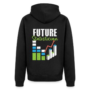 Futur statisticien Data Analyst Job Statistics - Veste à capuche bio Premium Unisexe - noir - Dos - Nico (187cm)